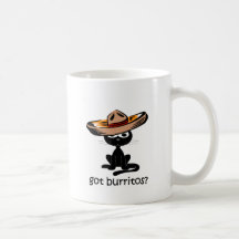 Lustige erhaltene Burritos Tassen