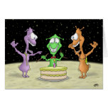 Lustige Geburtstagskarten: Mond-Party