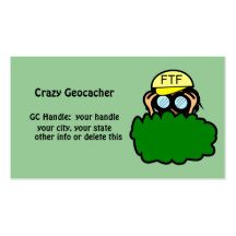 Lustige Geocacher Geocaching Griff-Unterzeichnungs Visitenkartenvorlage