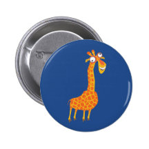 Lustige Giraffe Button