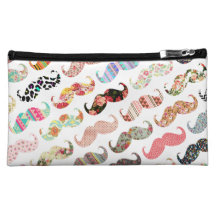 Lustige Girly bunte Muster-Schnurrbärte