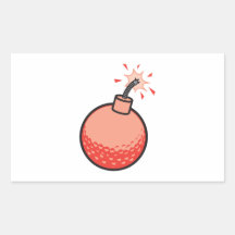 lustige Golfballbombe Stickers