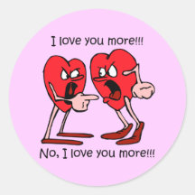 Lustige i-Liebe Sie Runder Sticker