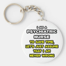 Lustige psychiatrische Krankenschwester-T-Shirts u Schlüsselband