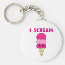 Lustige rosa Eiscreme Schlüsselband
