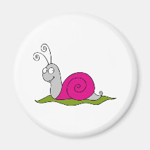 lustige Schnecke Kühlschrankmagnet
