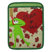 Lustige Valentinsgruß-Frosch iPad Hülse iPad Sleeve