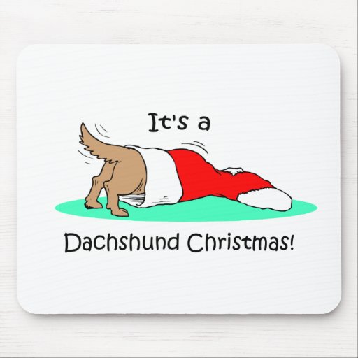 Lustige WeihnachtsDackel Mousepad