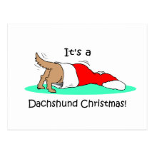 Lustige WeihnachtsDackel Postkarte
