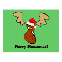 Lustige Weihnachtselche Postkarte