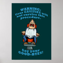 Lustige Zahnarzt-Büro-Wand-Kunst Plakate