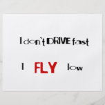 Lustige Zitate, die ich nicht schnell, ich fahre,  Flyer