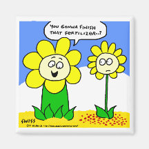 Lustiger Blumen-Cartoon-Kühlschrankmagnet