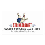 Lustiger Bowling Visitenkartenvorlage