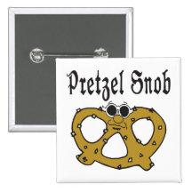 Lustiger Brezel-Snob Anstecknadelbutton