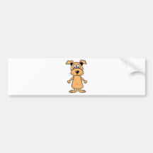 Lustiger Cartoonhund Autosticker