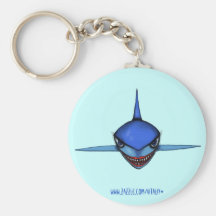 Lustiger cooler Haifisch-Cartoonkunst keychain Ent Schlüsselbänder