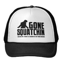 Lustiger GEGANGENER SQUATCHIN Hut für Bigfoot-Gläu Trucker Cap