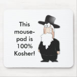Lustiger jüdischer Rabbiner - cooler Cartoon Mauspads