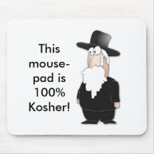 Lustiger jüdischer Rabbiner - cooler Cartoon Mauspads