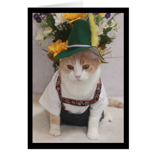 Lustiger Katzen-Deutsch-Geburtstag Grußkarten