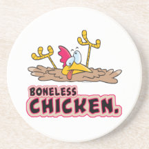 lustiger knochenloser Huhn-Cartoon Getränkeuntersetzer