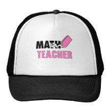 Lustiger Mathe-Lehrer-Rosa-Radiergummi Retrokultmützen