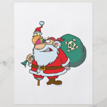 lustiger Pirat Sankt und Weihnachtspapageien-Carto Personalisierte Flyer
