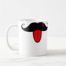 Lustiger Schnurrbart Kaffee Tassen