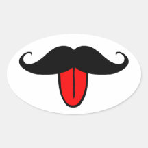 Lustiger Schnurrbart Sticker