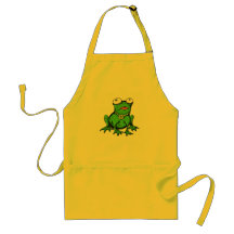 lustiger Schürzeentwurf des Frosches