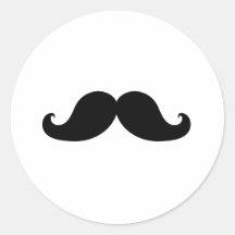 Lustiger schwarzer Schnurrbart-Spaß Sticker