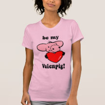 Lustiger Schwein Valentinstag T-shirt