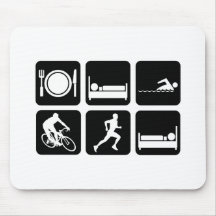 Lustiger Triathlon Mousepads