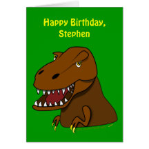 Lustiger Tyrranosaurus Rex Kindergeburtstag-indivi Karte