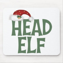 Lustiger Weihnachtself Mousepad
