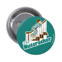 Lustiger Weihnachtsnussknacker Anstecknadelbutton