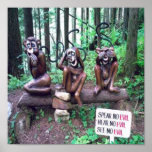 Lustiges Affe-Plakat