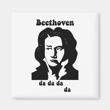 Lustiges Beethoven Kühlschrankmagnet