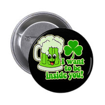 Lustiges Grün-Bier St. Patricks Tages Button