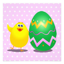 Lustiges Küken Ostern, Einladung