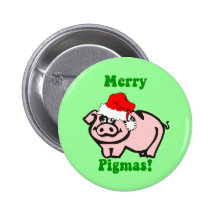 Lustiges Schwein Weihnachten Buttons