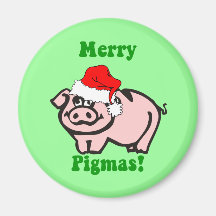 Lustiges Schwein Weihnachten Kühlschrankmagnet