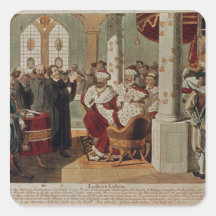 Luther an der Diät der Würmer Aufkleber