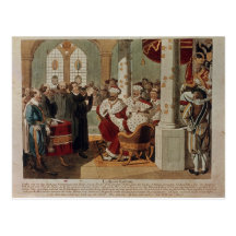 Luther an der Diät der Würmer Postkarte