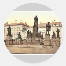 Luther Denkmal, Würmer, der Rhein, Deutschland mag Runder Sticker