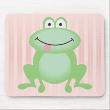 Luttle grüner Frosch Mauspads