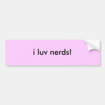 luv I Nerds! Autoaufkleber