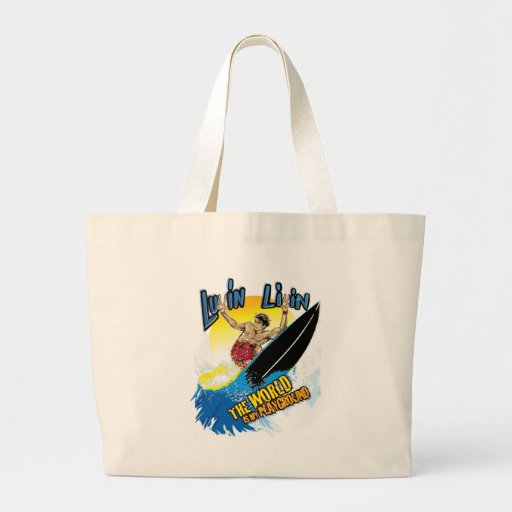 Luvin Livin Surfer-grafische Strand-Art-Tasche