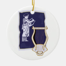 Lyre-Grieche mit Zahl Malerei-Harfenentwurf Weihnachtsbaum Ornamente